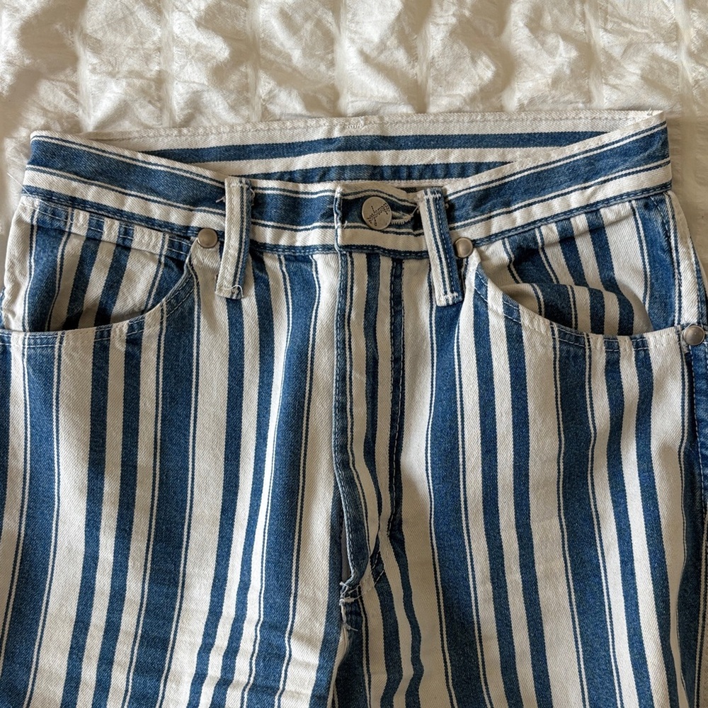 Wrangler Blue and White Striped Jeans
